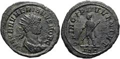 RÖMER RÖMISCHE KAISERZEIT. Numerianus als Caesar, 282 - 283 n. Chr. Antoninian ø 22mm (2,92g). Mzst. Rom. Vs.: M AVR NVMERIANVS NOB C, drapierte Panzerbüste mit Strahlenkrone n. r. Rs.: PRINCIPI IVVEN