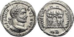 RÖMER RÖMISCHE KAISERZEIT. Maximianus Herculius, 285 - 310 n. Chr. Argenteus ø 19mm (3,03g). 289 - 290 n. Chr. Mzst. Heracleia. Vs.: MAXIMIA-NVS AVG, Kopf mit Lorbeerkranz n. r. Rs.: VICTORIA S-ARMATI