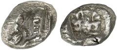 LYKIEN UNBESTIMMTER DYNAST. Stater (9,30g). ca. 500 / 480 v. Chr. Mzst. unbestimmt. Vs.: Eberprotome l. mit Perlstab an der Schulter. Rs.: Vertieftes, unregel­mäßig strukturiertes Feld. Vismara, Lycia