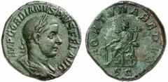 Gordian III. Gordian III., 238 - 244 n. Chr. Sesterz 243 - 244 n. Chr. Rom. 21.37 g. Vs.: IMP GORDIANVS PIVS FEL AVG, drapierte Panzerbüste mit Lorbeerkranz n. r. Rs.: FORTVNA REDVX / S C, Fortuna mit