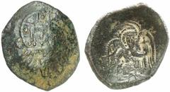Billon-Aspron Trachy 1204 - 1261 n. Chr. Billon-Aspron Trachy 1204 - 1261 n. Chr. Konstantinopel. 3.50 g. Vs.: IC - XC, frontaler Christusbüste mit Buchrolle. Rs.: X / A - X / M, Erzengel Michael mit 