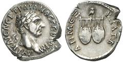 RÖMISCHE PROVINZIALPRÄGUNGEN LYKIEN KOINON. Trajan, 98 - 117 n. Chr. Drachme (3,21g). 98 - 99 n. Chr. Vs.: AΥT KAIΣ NEΡ TΡAIANOΣ ΣEB ΓEΡM, Büste des Kaisers mit Lorbeerkranz. Rs.: ΔHM EΞ - ΥΠAT B, zwe