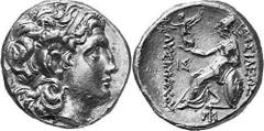 GRIECHEN THRAKISCHE KÖNIGE UND DYNASTEN Objekt-Nr.: 1181 Lysimachos, 305 - 281 v. Chr. Stater, (8,47 g.), 3./2 Jh. v. Chr. Mzst. Istros. Vs.: Kopf Alexanders d. Gr. mit Diadem und Ammonshorn n. r. Rs.