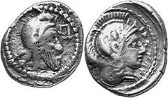 GRIECHEN LYKIEN DYNASTEN Objekt-Nr.: 1460 Ddenevele Hemistater (4,18 g.), 420 / 400 Mzst. unbestimmt Vs.: Kopf des Dynasten mit persischer Kyrbasia r., r. im Feld ein Symbol. Rs.: "ddenewele", Kopf de