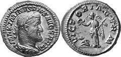 RÖMISCHE KAISERZEIT Objekt-Nr.: 2231 Maximinus Thrax, 235 - 238 n. Chr. Denar, (3,12 g.), 236 - 238 n. Chr. Mzst. Rom. Vs.: MAXIMINVS PIVS AVG GERM, drap. Panzerbüste des Maximinus Thrax mit Lorbeerkr