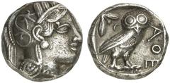 GRIECHEN ATTIKA ATHEN Tetradrachme (16,76g). Wie vorher. Starr Taf. 22f. Zarte Tönung, gutes ss