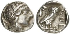 GRIECHEN ATTIKA ATHEN Tetradrachme (17,13g). Wie vorher. Starr Taf. 22f. Fein getönt, ss-vz