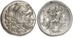 GRIECHEN BITHYNIEN KALCHEDON im Namen des Alexander III,, (gest. 323 v. Chr.). Tetra­drachme (16,90g). 250 - 225 v. Chr. Mzst. Kallatis. Vs.: Kopf des Herakles mit Löwenskalp n. r. Rs.: BAΣIΛEΩΣ AΛEΞA