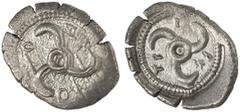 GRIECHEN LYKIEN DYNASTEN Trbbenimi, ca. 380 - 370 v. Chr. 1/6 Stater (1,35g). 4. Jh.v.Chr. Mzst. Limyra (Zemure). Vs.: "zemuh" um Triske­les. Rs.: "trebbe" um Triskeles. SNG Aul. ­ (Vgl. 4222); Vismar