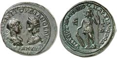 RÖMISCHE PROVINZIALPRÄGUNGEN MOESIA INFERIOR MARKIANOPOLIS Gordian III. und Tranquillina, 238 - 244 n. Chr. AE (14,27g). Vs.: AΥT K M ANT ΓOΡΔIANOΣ AΥΓ ΣEB /TΡANKΥΛ/[ΛEINA], drapierte Büste des Gordia