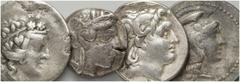 LOTS Tetradrachmen und Statere 5. - 1. Jh. v. Chr. Thrakien bis Ptolemäer, darunter Athen aus allen Stilepochen (5), Ephesos (1), Ptolemäer (2) und Kelten (2). 20 Stück! Über­wiegend ss, ein Stück sub