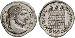 RÖMER RÖMISCHE KAISERZEIT Constantius I. Chlorus, 305 - 306 n. Chr. Argenteus (3,15g). 305 - 306 n. Chr. Mzst. Serdica. Vs.: CONSTAN-TIVS AVG, Kopf mit Lorbeerkranz n.r. Rs.: VIRTVS MILITVM / ·SM·SDΔ·