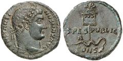 RÖMER RÖMISCHE KAISERZEIT Constantin I., der Große, 307 - 337 n. Chr. AE Follis (2,37g). Ende 324 - Anfang 325 n. Chr. Mzst. Konstantinopel. Vs.: CONSTANTI-NVS MAX AVG, Kopf mit Lorbeerkranz n. r. Rs.