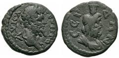 RÖMISCHE PROVINZIALPRÄGUNGEN THRAKIEN PERINTH Septimius Severus, 193 - 211 n. Chr. AE Kleinbronze (4,46g). D. Tête laurée de Septime Sévère, à dr. R. Buste drapé de Sarapis, coiffé du calathos, à dr. 