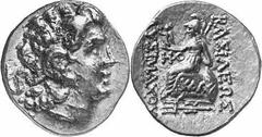 GRIECHEN THRAKISCHE KÖNIGE UND DYNASTEN Objekt-Nr.: 1184 Lysimachos, 305 - 281 v. Chr. Stater, (8,26 g.), Mzst. Kallatis. Vs.: Kopf Alexanders d. Gr. mit Diadem und Ammonshorn n. r. Rs.: BASILEWS LUSI