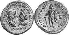 RÖMISCHE PROVINZIALPRÄGUNGEN MOESIA INFERIOR DIONYSOPOLIS Objekt-Nr.: 1620 Gordian III., 238 - 244 n.Chr. AE Fünfer (11,73 g.), Vs.: AUT K M ANTWNIOS GORDIANOS AUG, gegenständige Büsten des Gordian un
