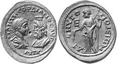 RÖMISCHE PROVINZIALPRÄGUNGEN MOESIA INFERIOR DIONYSOPOLIS Objekt-Nr.: 1804 Gordian III., 238 - 244 n.Chr. AE Fünfer (11,03 g.), Vs.: AUT K / M ANTW GORDIANOS AUG, gegenständige Büsten des Gordian und 