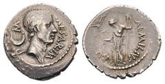 RÖMER RÖMISCHE REPUBLIK RÖMISCHE REPUBLIK NACH 211 V. CHR L. Aemilius Buca, C. Iulius Caesar, 44 v. Chr. L. Aemilius Buca, C. Iulius Caesar, 44 v. Chr. Denar (3.00g). Mzst.Rom, Gedenkprägung auf den T
