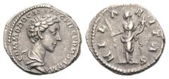RÖMER RÖMISCHE KAISERZEIT Commodus als Caesar, 166 - 177 n. Chr. Commodus als Caesar, 166 - 177 n. Chr. Denar (3.32g). 175 - 176 n. Chr. Mzst.Rom. Vs.: COMMODO CAES AVG FIL GERM SARM, drapierte Büste 