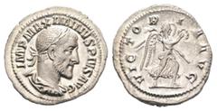RÖMER RÖMISCHE KAISERZEIT Maximinus Thrax, 235 - 238 n. Chr. Maximinus Thrax, 235 - 238 n. Chr. Denar (2.80g). 235 - 236 n. Chr. Mzst.Rom. Vs.: IMP MAXIMINVS PIVS AVG, drapierte Panzerbüste mit Lorbee