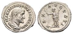 RÖMER RÖMISCHE KAISERZEIT Maximinus Thrax, 235 - 238 n. Chr. Maximinus Thrax, 235 - 238 n. Chr. Denar (3.30g). Mzst.Rom. Vs.: MAXIMINVS PIVS AVG GERM, drapierte Panzerbüste mit Lorbeerkranz n.r. Rs.: 