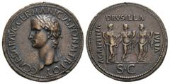 MISCELLAN NEUZEITLICHE NACHAHMUNGEN ANTIKER MÜNZEN Paduaner Caligula, 37 - 41 n. Chr. Caligula, 37 - 41 n. Chr. "Sesterz" (24.85g). Nach Giovanni da Cavino (1500 - 1570 n. Chr.). Vs.: C CAESAR AVG GER