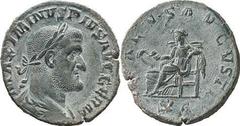 RÖMISCHE KAISERZEIT Objekt-Nr.: 489 Maximinus Thrax, 235 - 238 n. Chr. AE Sesterz, (15,87 g.), 235-238 n.Chr. Mzst. Rom. Vs.: MAXIMINVS PIVS AVG GERM, bekl. Büste des Maximinus mit Lorbeerkranz n.r. R