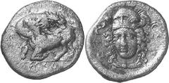 GRIECHEN LYKIEN DYNASTEN Objekt-Nr.: 1498 Perikle Diobol (1,03 g.), 380 / 360 v. Chr. Mzst. unbestimmte Mzst. der ostlykischen Konföderation Vs.: Löwe reißt zusammenbrechenden Bullen, im Abschnitt "we