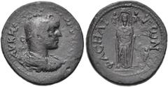 RÖMISCHE PROVINZIALPRÄGUNGEN LYKIEN. PHASELIS. Gordian III., 238 - 244 n. Chr. AE (24,12g). Vs.: AU K M[AR ANT - GORDIANOS], drapierte Büste mit Strahlenkranz n. r. Rs.: FASELI-TWN, Aphrodite mit über