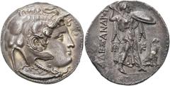 GRIECHEN NORDAFRIKA. KÖNIGREICH DER PTOLEMÄER. Ptolemaios I. als Satrap von Ägypten, 323 - 305 v. Chr. Tetra­drachme (15,03g). 306 - 303 v. Chr. Vs.: Kopf Alexanders mit Elefantenskalp n. r. Vor der N
