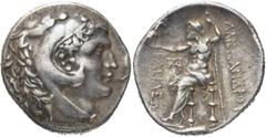 GRIECHEN MAKEDONISCHE KÖNIGE. Alexander III. der Große, 336 - 323 v. Chr. Tetra­drachme (16,63g). 230 - 200 v. Chr. Mzst. Sinope. Vs.: Kopf des Herakles im Löwenskalp n. r. Rs.: ΒΑΣΙΛΕΩΣ ΑΛΕΞΑΝΔΡΟΥ, Z