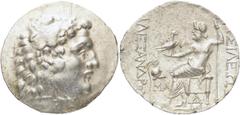 GRIECHEN MAKEDONISCHE KÖNIGE. Alexander III. der Große, 336 - 323 v. Chr. Tetra­drachme (16,78g). ca. 175 - 125 v. Chr. Mzst. Mesembria. Vs.: Kopf des Herakles mit Löwenfell n. r. Rs.: ΒΑΣΙΛΕΩΣ ΑΛΕΞΑΝ