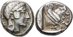 GRIECHEN LYKIEN. DYNASTEN. Kherei. Stater (8.65g). ca. 440 - 410 v. Chr. Mzst.unbekannt (Xanthos?). Vs.: Kopf der Athena mit attischem Helm mit Helmbusch n. r., der Helmkessel geschmückt mit einer kle