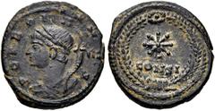 RÖMER RÖMISCHE KAISERZEIT Stadtprägung aus der Zeit Constantin II., Constans I. und Constantius II. Follis (1.38g). 336 - 337 n. Chr. Mzst.Konstantinopel. Vs.: POP ROMANVS, drapierte Büste des Genius 