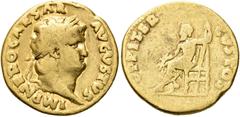 RÖMER RÖMER RÖMISCHE KAISERZEIT Nero, 54 - 68 n. Chr. Aureus (6.81g). 65 - 68 n. Chr. Mzst.Rom. Vs.: IMP NERO CAESAR AVGVSTVS, Kopf mit Lorbeerkranz n. r. Rs.: IVPPITER CVSTOS, Jupiter sitzt n. l. mit