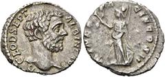RÖMER RÖMER RÖMISCHE KAISERZEIT Clodius Albinus, 193 - 197 n. Chr. Denar (3.30g). 194 n. Chr. Mzst.Rom. Vs.: D CLOD SEPT ALBIN CAES, Kopf n. r. Rs.: MINER PA-CIF COS II, Minerva steht mit Ölzweig, Sch