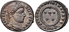 RÖMER RÖMER RÖMISCHE KAISERZEIT Constantin I., der Große, 307 - 337 n. Chr. Follis (3.52g). 320 - 321 n. Chr. Mzst.Siscia. Vs.: CONSTA-NTINVS AVG, Kopf mit Lorbeerkranz n. r. Rs.: D N CONSTANTINI MAX 