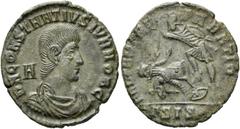 RÖMER RÖMER RÖMISCHE KAISERZEIT Constantius Gallus Caesar, 351 - 354 n. Chr. Maiorina (3.83g). Mzst.Siscia. Vs.: D N CONSTANTIVS IVN NOB C / A, drapierte Panzerbüste n. r. Rs.: FEL TEMP RE-PARATIO / ·