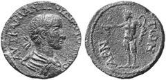 KAISERZEITLICHE PROVINZIALPRäGUNGEN LYKIEN No.: 313 Schätzpreis-Estimation: DM 1200,- ARNEAI. Gordian III., 238 - 244 n.Chr. (16,66 g.), Vs.: AUT KAI M ANT GORDIANOS SEB, drapierte Büste mit Lorbeerkr