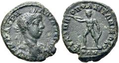 RÖMISCHE PROVIN- ZIALPRÄGUNGEN THRAKIEN. PHILIPPOPOLIS. Elagabal, 218 - 222 n. Chr. AE Kleinbronze ø 19mm (4,26g). Vs.: ΑΥΤ Κ Μ ΑΥΡΗ - ΑΝΤΩΝΙΝΟΣ, drapierte Büste mit Lorbeerkranz n. r. Rs.: ΦΙΛΙΠΠΟΠΟΛ