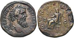 RÖMER KAISERZEIT. Pertinax, 192 - 193 n. Chr. AE Sesterz ø 30mm (21,08g). 193 n. Chr. Mzst. Rom. Vs.: IMP CAES P HELV PERTINAX AVG, Kopf mit Lorbeerkranz n. r. Rs.: OPI DIVIN TR P COS II / S - C, Ops 