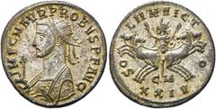 RÖMER KAISERZEIT. Probus, 276 - 282 n. Chr. Antoninian ø 22mm (3,85g). 276 - 277 n. Chr. Mzst. Kyzikos. Vs.: IMP C M AVR PROBVS P F AVG, Konsularbüste mit Strahlenkrone u. Adlerzepter n. l. Rs.: SO-LI