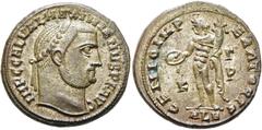RÖMER KAISERZEIT. Maximinus Daia, 310 - 313 n. Chr. AE Follis ø 24mm (7,91g). 308 - 310 n. Chr. Mzst. Alexandria. Vs.: IMP C GAL VAL MAXIMIANVS P F AVG, Kopf mit Lorbeerkranz n. r. Rs.: GENIO IMP-ERAT