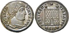 RÖMER RÖMISCHE KAISERZEIT. Constantin I., der Große, 307 - 337 n. Chr. AE Follis ø 19mm (3,70g). 328 - 329 n. Chr. Mzst. Siscia. Vs.: CONSTAN-TINVS AVG, Kopf mit Lorbeerkranz n. r. Rs.: PROVIDEN-TIAE 
