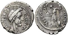RÖMER RÖMISCHE REPUBLIK. RÖMISCHE REPUBLIK NACH 211 V. CHR. P. Sepullius Macer, C. Iulius Caesar, 44 v. Chr. Denar ø 18mm (3,98g). 44 v. Chr. Mzst. Rom. Vs.: CAESAR / DICT PERPETVO, Kopf Caesars mit L