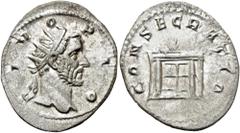 RÖMER RÖMISCHE KAISERZEIT. Divus Antoninus Pius, ab 161 n. Chr. Antoninian ø 24mm (2,65g). Geprägt unter Traianus Decius, 250 - 251 n. Chr. Mzst. Mediolanum. Vs.: DIVO PIO, Kopf mit Strahlenkrone n. r
