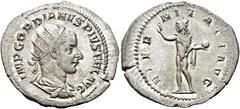 RÖMER RÖMISCHE KAISERZEIT. Gordian III., 238 - 244 n. Chr. Antoninian ø 25mm (3,46g). 241 - 243 n. Chr. Mzst. Rom. Vs.: IMP GORDIANVS PIVS FEL AVG, drapierte Panzerbüste mit Strahlenkranz n. r. Rs.: A