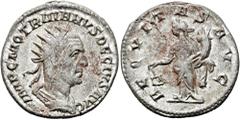 RÖMER RÖMISCHE KAISERZEIT. Traianus Decius, 249 - 251 n. Chr. Antoninian ø 21mm (4,01g). Mzst. Antiochia. Vs.: IMP C M Q TRAIANVS DECIVS AVG, drapierte Panzerbüste mit Strahlenkrone n. r. Rs.: AEQVITA