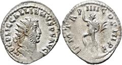 RÖMER RÖMISCHE KAISERZEIT. Gallienus (Samtherrschaft), 253 - 260 n. Chr. Antoninian ø 23mm (2,77g). 253 - 254 n. Chr. Mzst. Rom. Vs.: IMP C P LIC GALLIENVS P F AVG, Panzerbüste mit Strahlenkrone n. r.