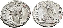 RÖMER RÖMISCHE KAISERZEIT. Gallienus (Samtherrschaft), 253 - 260 n. Chr. Anto­ninian ø 23mm (3,72g). 258 - 259 n. Chr. Mzst. Colonia Claudia Ara Agrippinensium. Vs.: GALLIENVS P F AVG, Panzerbüste mit